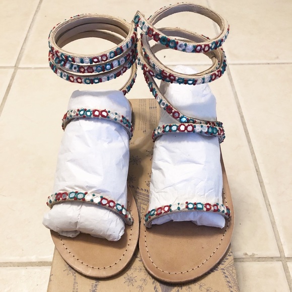 Free People Embellished Havana Sandal 37 - Picture 4 of 6